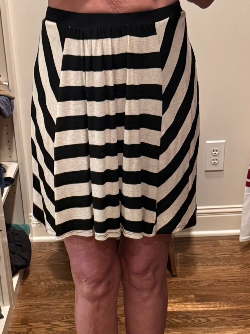 Ella Moss black & cream striped, Size S Skirt